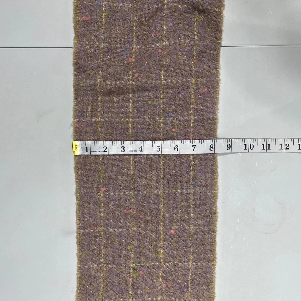 Elgin Made in Scotland Heritage Merino Wool Tweed Scarf Fringe Womens OS Vintage